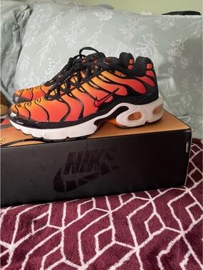 Nike Gradient Orange and Black Air Max Plus TN Sneakers